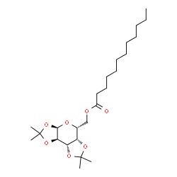 ChemSpider 2D Image | [(3aR,5R,5aS,8aS,8bR)-2,2,7,7-Tetramethyltetrahydro-3aH-bis[1,3]dioxolo[4,5-b:4',5'-d]pyran-5-yl]methyl laurate | C24H42O7