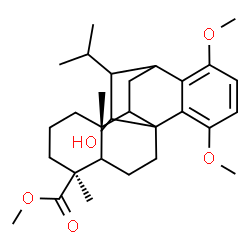 ChemSpider 2D Image | Methyl (5S,9R)-19-hydroxy-20-isopropyl-14,17-dimethoxy-5,9-dimethylpentacyclo[10.6.2.0~1,10~.0~4,9~.0~13,18~]icosa-13,15,17-triene-5-carboxylate | C29H42O5