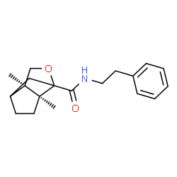 ChemSpider 2D Image | (6R,7S)-6,7-Dimethyl-N-(2-phenylethyl)-4-oxatricyclo[4.3.0.0~3,7~]nonane-3-carboxamide | C19H25NO2