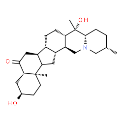 ChemSpider 2D Image | (3alpha,5alpha,9xi)-3,20-Dihydroxycevan-6-one | C27H43NO3