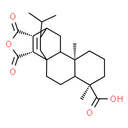 ChemSpider 2D Image | (5R,9R,13R,17R)-19-Isopropyl-5,9-dimethyl-14,16-dioxo-15-oxapentacyclo[10.5.2.0~1,10~.0~4,9~.0~13,17~]nonadec-18-ene-5-carboxylic acid | C24H32O5