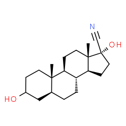 ChemSpider 2D Image | (5alpha,17alpha)-3,17-Dihydroxyandrostane-17-carbonitrile | C20H31NO2