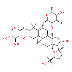 ChemSpider 2D Image | (3beta,5xi,6alpha,9beta,16beta,20R,24S)-16,25-Dihydroxy-3-(beta-D-xylopyranosyloxy)-20,24-epoxy-9,19-cyclolanostan-6-yl 6-deoxy-beta-L-glucopyranoside | C41H68O13