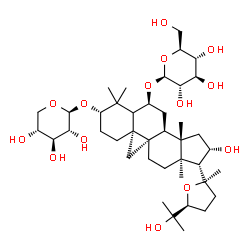 ChemSpider 2D Image | (3beta,5xi,6alpha,9beta,16beta,20R,24S)-16,25-Dihydroxy-3-(beta-D-xylopyranosyloxy)-20,24-epoxy-9,19-cyclolanostan-6-yl beta-L-glucopyranoside | C41H68O14