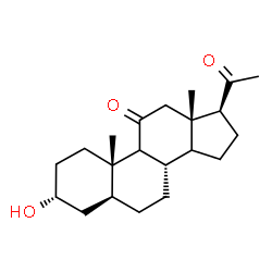 ChemSpider 2D Image | (3alpha,5alpha,9xi,14xi)-3-Hydroxypregnane-11,20-dione | C21H32O3