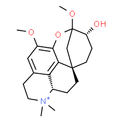 ChemSpider 2D Image | (1S,4R,14S)-4-Hydroxy-5,8-dimethoxy-13,13-dimethyl-6-oxa-13-azoniapentacyclo[8.6.2.1~1,5~.0~7,17~.0~14,18~]nonadeca-7,9,17-triene | C21H30NO4