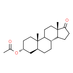 ChemSpider 2D Image | (3alpha,5alpha,9xi,14xi)-17-Oxoandrostan-3-yl acetate | C21H32O3