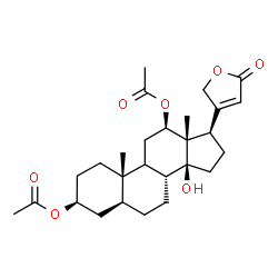 ChemSpider 2D Image | (3beta,5alpha,9xi,12beta)-3,12-Diacetoxy-14-hydroxycard-20(22)-enolide | C27H38O7