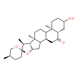 ChemSpider 2D Image | (3beta,5alpha,9xi,14xi,25R)-3-Hydroxyspirostan-6-one | C27H42O4