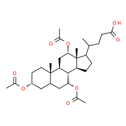 ChemSpider 2D Image | (3alpha,7alpha,12alpha,17xi,20xi)-3,7,12-Triacetoxycholan-24-oic acid | C30H46O8