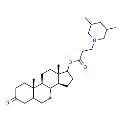 ChemSpider 2D Image | 3-Oxoandrostan-17-yl 3-(3,5-dimethyl-1-piperidinyl)propanoate | C29H47NO3