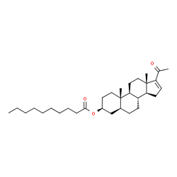 ChemSpider 2D Image | (3beta,5alpha)-20-Oxopregn-16-en-3-yl decanoate | C31H50O3