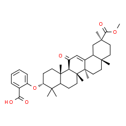 ChemSpider 2D Image | 2-{[(3alpha,5xi,18xi)-30-Methoxy-11,30-dioxoolean-12-en-3-yl]oxy}benzoic acid | C38H52O6