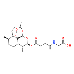 ChemSpider 2D Image | N-(4-Oxo-4-{[(4S,5R,8S,9R,10S,12R)-1,5,9-trimethyl-11,14,15,16-tetraoxatetracyclo[10.3.1.0~4,13~.0~8,13~]hexadec-10-yl]oxy}butanoyl)glycine | C21H31NO9