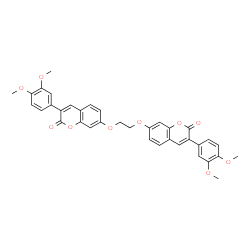 ChemSpider 2D Image | 7,7'-[1,2-Ethanediylbis(oxy)]bis[3-(3,4-dimethoxyphenyl)-2H-chromen-2-one] | C36H30O10
