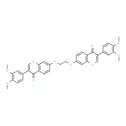 ChemSpider 2D Image | 7,7'-[1,2-Ethanediylbis(oxy)]bis[3-(3,4-dimethoxyphenyl)-4H-chromen-4-one] | C36H30O10