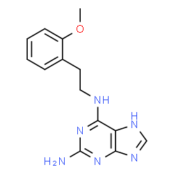 ChemSpider 2D Image | N~6~-[2-(2-Methoxyphenyl)ethyl]-7H-purine-2,6-diamine | C14H16N6O