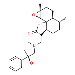 ChemSpider 2D Image | (1aR,1bR,4aS,7R,7aS,9aR)-4-({[(2S)-2-Hydroxy-2-phenylpropyl](methyl)amino}methyl)-7,9a-dimethyldecahydro-3H-oxireno[7,8]naphtho[8a,1-b]furan-3-one | C25H35NO4