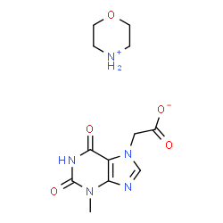 ChemSpider 2D Image | Morpholin-4-ium (3-methyl-2,6-dioxo-1,2,3,6-tetrahydro-7H-purin-7-yl)acetate | C12H17N5O5