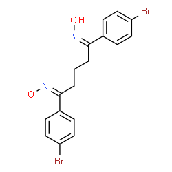 ChemSpider 2D Image | (1Z,5Z)-1,5-Bis(4-bromophenyl)-N,N'-dihydroxy-1,5-pentanediimine | C17H16Br2N2O2
