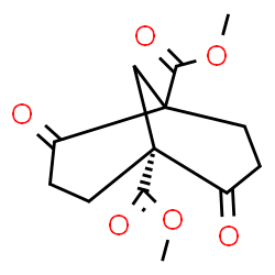 ChemSpider 2D Image | Dimethyl (1R)-2,6-dioxobicyclo[3.3.1]nonane-1,5-dicarboxylate | C13H16O6