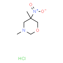 ChemSpider 2D Image | 3,5-Dimethyl-5-nitro-1,3-oxazinane hydrochloride (1:1) | C6H13ClN2O3