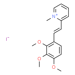 ChemSpider 2D Image | 1-Methyl-2-[(E)-2-(2,3,4-trimethoxyphenyl)vinyl]pyridinium iodide | C17H20INO3