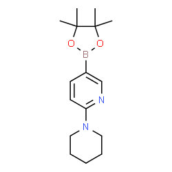 ChemSpider 2D Image | 2-(PIPERIDIN-1-YL)PYRIDINE-5-BORONIC ACID PINACOL ESTER | C16H25BN2O2