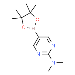 ChemSpider 2D Image | 2-(Dimethylamino)-5-(4,4,5,5-tetramethyl-1,3,2-dioxaborolan-2-yl)pyrimidine | C12H20BN3O2