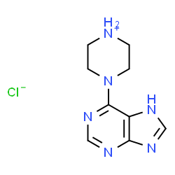 ChemSpider 2D Image | 4-(7H-Purin-6-yl)piperazin-1-ium chloride | C9H13ClN6