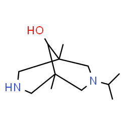 ChemSpider 2D Image | 3-Isopropyl-1,5-dimethyl-3,7-diazabicyclo[3.3.1]nonan-9-ol | C12H24N2O