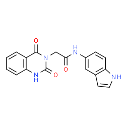 ChemSpider 2D Image | 3(4H)-quinazolineacetamide, 2-hydroxy-N-1H-indol-5-yl-4-oxo- | C18H14N4O3