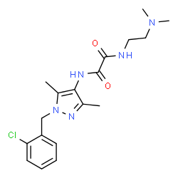 ChemSpider 2D Image | N-[1-(2-Chlorobenzyl)-3,5-dimethyl-1H-pyrazol-4-yl]-N'-[2-(dimethylamino)ethyl]ethanediamide | C18H24ClN5O2