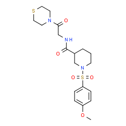 ChemSpider 2D Image | 1-[(4-Methoxyphenyl)sulfonyl]-N-[2-oxo-2-(4-thiomorpholinyl)ethyl]-3-piperidinecarboxamide | C19H27N3O5S2