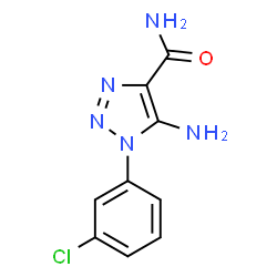ChemSpider 2D Image | 5-Amino-1-(3-chlorophenyl)-1H-1,2,3-triazole-4-carboxamide | C9H8ClN5O