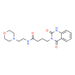 ChemSpider 2D Image | 3(4H)-quinazolinebutanamide, 2-hydroxy-N-[2-(4-morpholinyl)ethyl]-4-oxo- | C18H24N4O4
