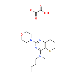 ChemSpider 2D Image | N-Butyl-N-methyl-2-(4-morpholinyl)-7,8-dihydro-6H-thiopyrano[3,2-d]pyrimidin-4-amine ethanedioate (1:1) | C18H28N4O5S