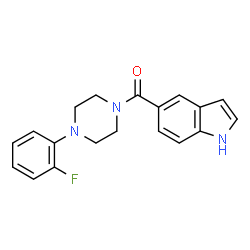 ChemSpider 2D Image | [4-(2-Fluorophenyl)-1-piperazinyl](1H-indol-5-yl)methanone | C19H18FN3O