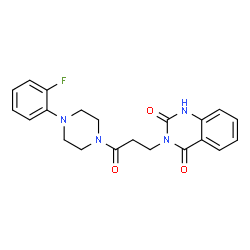 ChemSpider 2D Image | 3-{3-[4-(2-Fluorophenyl)-1-piperazinyl]-3-oxopropyl}-2,4(1H,3H)-quinazolinedione | C21H21FN4O3