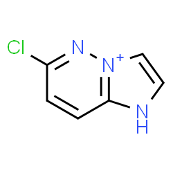 ChemSpider 2D Image | 6-Chloro-1H-imidazo[1,2-b]pyridazin-4-ium | C6H5ClN3