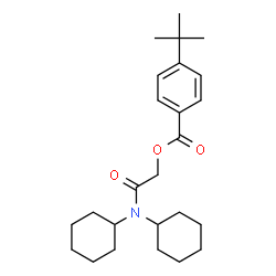 ChemSpider 2D Image | 2-(Dicyclohexylamino)-2-oxoethyl 4-(2-methyl-2-propanyl)benzoate | C25H37NO3