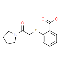 ChemSpider 2D Image | 2-(2-Oxo-2-pyrrolidin-1-yl-ethylsulfanyl)-benzoic acid | C13H15NO3S