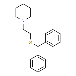 ChemSpider 2D Image | 1-{2-[(Diphenylmethyl)sulfanyl]ethyl}piperidine | C20H25NS
