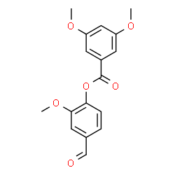 ChemSpider 2D Image | 4-Formyl-2-methoxyphenyl 3,5-dimethoxybenzoate | C17H16O6