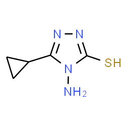 ChemSpider 2D Image | 4-Amino-5-cyclopropyl-4H-[1,2,4]triazole-3-thiol | C5H8N4S