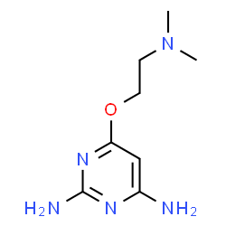 ChemSpider 2D Image | 6-[2-(Dimethylamino)ethoxy]-2,4-pyrimidinediamine | C8H15N5O