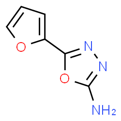 ChemSpider 2D Image | 5-(2-Furyl)-1,3,4-oxadiazol-2-amine | C6H5N3O2