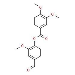 ChemSpider 2D Image | 4-Formyl-2-methoxyphenyl 3,4-dimethoxybenzoate | C17H16O6