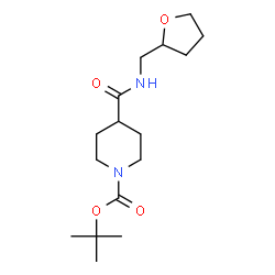 ChemSpider 2D Image | 2-Methyl-2-propanyl 4-[(tetrahydro-2-furanylmethyl)carbamoyl]-1-piperidinecarboxylate | C16H28N2O4