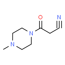 ChemSpider 2D Image | 4-Methyl-Î²-oxo-1-piperazinepropanenitrile | C8H13N3O